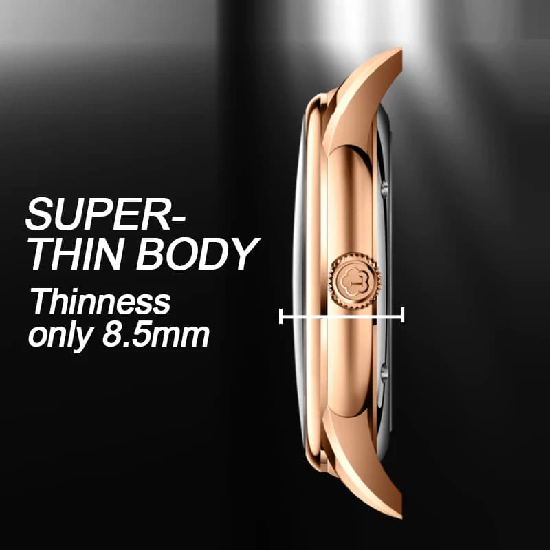 Lobinni Switzerland Luxury Brand 2021 New Products Mens Watch Mini Rotor Movement Watch Super Thin Automatic Mechanical Watch - Image 5