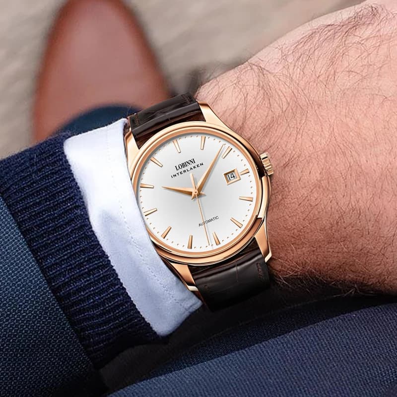 LOBINNI Fashion Business Seagull Automatic Men Mechanical Watches Top Brand Luxury Design Waterproof 50M Male Clock - Image 3